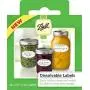 Bouteilles en Cristal Quilted de 12 oz (360 ml) avec Couvercles et Bandes, Jeu de 12 + Étiquettes Dissolvables - (Jeu de 60) Bouteilles en Cristal Quilted de 12 oz (360 ml) avec Couvercles et Bandes, Jeu de 12 + Étiquettes Dissolvables - (Jeu de 60)
