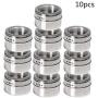 | Storage Bottles & Jars | 10pcs/set Clear Lid Magnetic Spice Tin Jar Stainless Steel Spice Sauce Storage Container Jars Kitchen Condiment Holder | by HUDITOOLS | 1 PCs