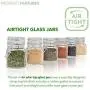 Kleine Glasbehälter mit Schraubverschlüssen, 3 oz Gewürzglasbehälter – Dichtungsring und Schieberdeckel für Zuhause und Küche, kleine Glasbehälter mit Deckeln für Partygeschenke (48er Pack)