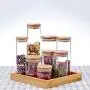 Cabilock Glass Jars 380ml Clear Spice Jars Sealed Canister Food Storage Container for Loose Tea Coffee Bean Sugar Salt (6.5 15 cm, with Bamboo Lid) Cabilock Glass Jars 380ml Clear Spice Jars Sealed Canister Food Storage Container for Loose Tea Coffee Bean Sugar Salt (6.5 15 cm, with Bamboo Lid)