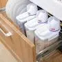 Distributeur de PSFS 2L en plastique pour céréales avec couvercle double, boîte de rangement sèche alimentaire, grain, conserve, boîte de rangement multi-grains, contenant pour riz (Transparent) Distributeur de PSFS 2L en plastique pour céréales avec couvercle double, boîte de rangement sèche alimentaire, grain, conserve, boîte de rangement multi-grains, contenant pour riz (Transparent)