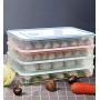 Loneflash Food Storage Container, Single Layer Refrigerator Food Dumplings Airtight Storage Container Plastic Box for Dumplings, Small Volume of Food