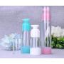 4PCS 1 oz / 30ML Transparent Empty Refillable Airless Vacuum Pump Bottles Press Jar Pot Container Vial For Serums Cream Lotion Make-up Foundations Travel Toner Cosmetic Sample
