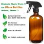 16oz Empty Amber Glass Spray Bottles with Mist and Stream Settings Trigger Sprayer-Refillable Container for Essential Oils, Cleaning Products, Aromatherapy, Plants, Kitchen, Hair(2 Pack) (Amber)