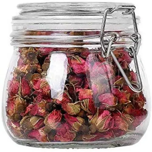 ComSaf Airtight Glasbehälter Set mit Deckeln 17oz Lebensmitteleimer Rund – Aufbewahrungsbehälter mit Klarer Erdsiegel-Klemmsicherung für Küche Einkochen Müsli, Pasta, Zucker, Bohnen, Gewürze