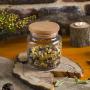 Clear Glass Jar with Wooden Airtight Lid | Medium (21 1/2 oz - 635cc) | Kitchen, Pantry Organization, Food Storage Container | Cookie, Spice Organizer |