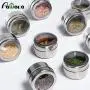 Edelstahl Gewürzbehälter Set, 12 Stück/6 Stück, Magnetische Gewürzkanister für Kräuter Salz Pfeffer Gewürze, Dosen für Gewürzbehälter, Condimentbehälter, Aufbewahrungsvasen – von HUDITOOLS