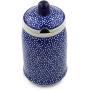 Polish Pottery 7?-inch Jar with Lid with Opening (Daisy Dreams Theme) + Certificate of Authenticity