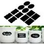 36Pcs/lot Chalkboard Lables Jar Bottle Stickers Home Kitchen Jars Blackboard Stickers Multi Size Chalkboard Labels Tag,Black