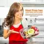 Chefs Star Glass Food Storage Containers [13-Piece Set] - Meal Prep Leakproof Container with Airtight Snap On Lids - Microwave, Oven, Freezer, Dishwasher Safe. for Kitchen, Lunch & Pantry - BPA Free