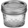 Bouteilles en Cristal Quilted de 120 ml avec Couvercles et Anneaux, Jeu de 3 (Total 36 Bouteilles) avec Chiffon Nettoyant