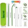 HEALTHY Glass Straws Private Solid Box Multi Color 200 mm X 8mm Reusable Drinking Straw Case Set Perfect for Home, Office or Gift - Green, Orange, Pink, Blue (Green)