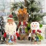 Holibanna Christmas Jar Candy Food Storage Container with Linen Doll Cover Cookie Jar Xmas Tabletop Decor Holiday Party Favors (Snowman)