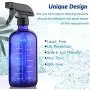 16oz Cobalt Blue Glass Spray Bottles with Measurements - Empty Reusable Refillable Container with Funnel and Labels for Mixing Essential Oils, Homemade Cleaning Products(2 Pack) 16oz Cobalt Blue Glass Spray Bottles with Measurements - Empty Reusable Refillable Container with Funnel and Labels for Mixing Essential Oils, Homemade Cleaning Products(2 Pack)