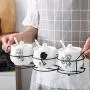 3 piece Ceramic Nordic Creative Seasoning Box Bottle Home Seasoning Jar Salt Can with Lid Kitchen Storage Tank Wedding Gift,C 3 piece Ceramic Nordic Creative Seasoning Box Bottle Home Seasoning Jar Salt Can with Lid Kitchen Storage Tank Wedding Gift,C