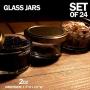 Small Mini Glass Jars With Tin Lids - 24 pack x 2 oz ? All Purpose Empty Storage Jars