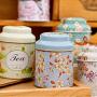 Storage Bottles Jars - 1pc Flower Design Metal Sugar Coffee Tea Tin Jar Container Random Color Candy Sealed Cans Box - Tin Tin Canister Storage Ceramic Jar Red Coffee Tea Can Metal Roman
