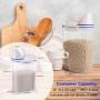 Reis-Aufbewahrungskasten von ALZERO, Reis-Behälter Cereal-Behälter-Dosierer mit BPA-freiem Kunststoff + Dichtung + Messbecher + Ausgießbecher (2 kg Kapazität)