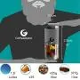 Kaffee Gator Glas Aufbewahrungskaraffe – Präsentationsglas für Kaffeebohnen und -gemahlene Kaffeebohnen mit Pop and Lock Deckel – 45 oz, 35 Nespresso Pods (Glas)