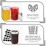 Glasbehälter 8 OZ, VERONES 8 OZ Einfachgläser mit Schraubdeckeln und Bändern, Ideal für Marmelade, Honig, Hochzeitsgeschenke, Brautpartys, Babybrei, 24er Pack