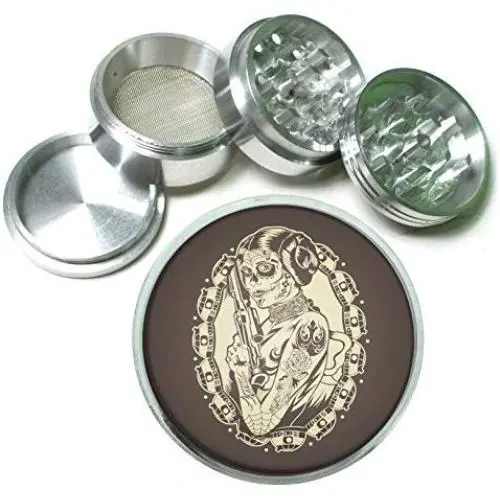 Tätowierte Prinzessin - Aluminium-Tabak-Kräutermühle