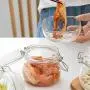 Große Behälter mit Deckeln, für Konserven, Snacks, Dose, Glaskonserven, Rundbehälter, Aufbewahrungsbehälter, Haushaltmittel