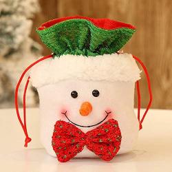 m?kvfa Christmas Candy Party Gift Bag Decorations Xmas Storage Packing Wrapper Pouch Supplies Christmas Gift Wrapping Bags Holiday Favor (Snowman)