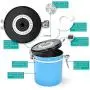 Airtight Coffee Canister Container, Stainless Steel Coffee Storage Container Coffee Ground Vault Jar with One Way Co2 Valve for Kitchen, 1.2L Airtight Coffee Canister Container, Stainless Steel Coffee Storage Container Coffee Ground Vault Jar with One Way Co2 Valve for Kitchen, 1.2L