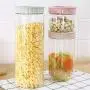Bouteille de rangement alimentaire Yl Ly, Bouteille de rangement pour collations en plastique transparent, boîte de rangement pour grains et aliments, rangement de collations, six pièces, couleur assortie 8804 Bouteille de rangement alimentaire Yl Ly, Bouteille de rangement pour collations en plastique transparent, boîte de rangement pour grains et aliments, rangement de collations, six pièces, couleur assortie 8804
