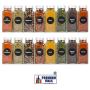 8 Extra Large, 8oz, BEST VALUE, Glass Spice Jars with 113 PVC Clear, plus 126 pre-printed Spice Chalkboard Labels. 8 Square Empty Jars, Airtight Cap, Pour/Sift Shakers