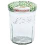 Le Parfait Jam Jar - 385ml Faceted French Glass Jelly Jar w/Twist Lid, Berry, 13oz (Pack of 6)