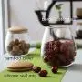 Bouteilles en verre borosilicate résistantes aux aliments avec couvercle étanche – Idéales pour le stockage d'épices. (178 caractères)