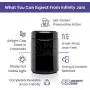 Infinity Jars 250 ml (8.3 fl oz) Tall Black Ultraviolet Refillable Empty Glass Screw Top Jar