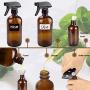 Glass Spray Bottle Kits, BonyTek Empty 4 10 ml Roller Bottles, 8 Amber Essential Oil Bottle(16oz,8oz,4oz,2oz) with Labels for Aromatherapy Cleaning Products