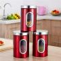 lzndeal Storage Canisters Tins,Kitchen,Container,Stainless Steel,1/3Pcs Tea Coffee Sugar Storage Canisters Jars Pots Kitchen Container Tins