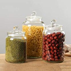 Glass Sealed Jars, Kitchen Household Grain Storage Tanks, Storage Flour/Oatmeal/Pasta