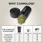 Canniloq ? 120cc Onyx Black - Aircraft Grade Aluminum Odor Smell Proof Container and Airtight Locking Stash Jar for Herbs, Coffee, Spices, Tea and Other Dry Goods