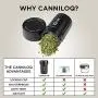 Canniloq ? 120cc Schwarz (Onyx) - Flugzeug-Qualität Aluminium Behälter, geruchs- und geruchsdichter Deckel für Kräuter, Kaffee, Gewürze, Tee und andere Trockenwaren