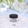 24PCS 10ML/15ML/20ML Clear Plastic Empty Refillable Sample Bottle Case Cosmetic Face Cream Vial Jar Pot Bottle Container Holder with Black Screw Cap Lid (15ml)