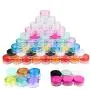 Pralb 60PCS 5 Gram Empty Cosmetic Containers, Round Cosmetic Sample Pots Jars Makeup Containers With Multi Color Top Lids Plastic Sample Eye Shadow, Nails, Powder, Gems, Jewelry, Cream (Five Color) Pralb 60PCS 5 Gram Empty Cosmetic Containers, Round Cosmetic Sample Pots Jars Makeup Containers With Multi Color Top Lids Plastic Sample Eye Shadow, Nails, Powder, Gems, Jewelry, Cream (Five Color)