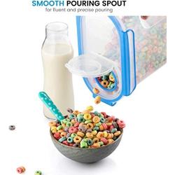 Airtight Cereal Containers Storage Set - 2-Pack [168 oz. 21 cup] With Silicone Sealed Locking Lids, Kitchen Pantry Containers For Baking, Flour, Sugar Rice Etc. Slim Space Saving for Neatly Organizing