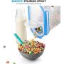 Airtight Cereal Containers Storage Set - 2-Pack [168 oz. 21 cup] With Silicone Sealed Locking Lids, Kitchen Pantry Containers For Baking, Flour, Sugar Rice Etc. Slim Space Saving for Neatly Organizing