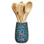Porte-ustensiles en bois de mangue coloré pour comptoir de cuisine (5 x 7 pouces) Porte-ustensiles en bois de mangue coloré pour comptoir de cuisine (5 x 7 pouces)