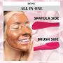 PINNE Face Mask Brush Applicator, Double-Ended Silicone Mask Beauty Tool, Soft Silicone Facial Mud Mask Brush