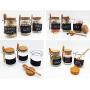 1Pcs 250ml/8.5oz Empty Clear Glass Jam Jar with Cork and Spoon Multipurpose Honey Candy Coffee Bath Salts Storage Canister Can Pot Tin Bottle Container Crock for Item Storage