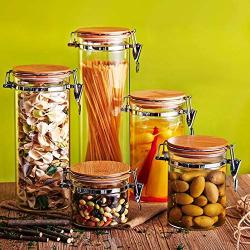 Glass Sealed Jars, Moisture-Proof Kitchen Food Containers, Storage Of Spices/Pasta/Oatmeal/Coffee Beans