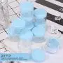 20 Pieces Round Pot Jars Plastic Cosmetic Containers Set with Lid for Liquid Creams Sample, 20 ml/ 0.7 oz (Blue Lid) 20 Pieces Round Pot Jars Plastic Cosmetic Containers Set with Lid for Liquid Creams Sample, 20 ml/ 0.7 oz (Blue Lid)
