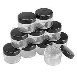 20ml Plastic Black Cap Lips Cosmetic Cream Containers Jars Empty Storage Bottle (25PCS)