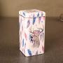 Pink Bird Iron Box Tea Coffee Bean Sugar Storage Jars Candy Nougat Metal Can Home Office Decor Jar,C