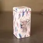 Rosa Vogel Eisenbox Tee Kaffeebohne Zucker Becher Süßigkeiten Nougat Metallbehälter Home Office Dekoration Becher